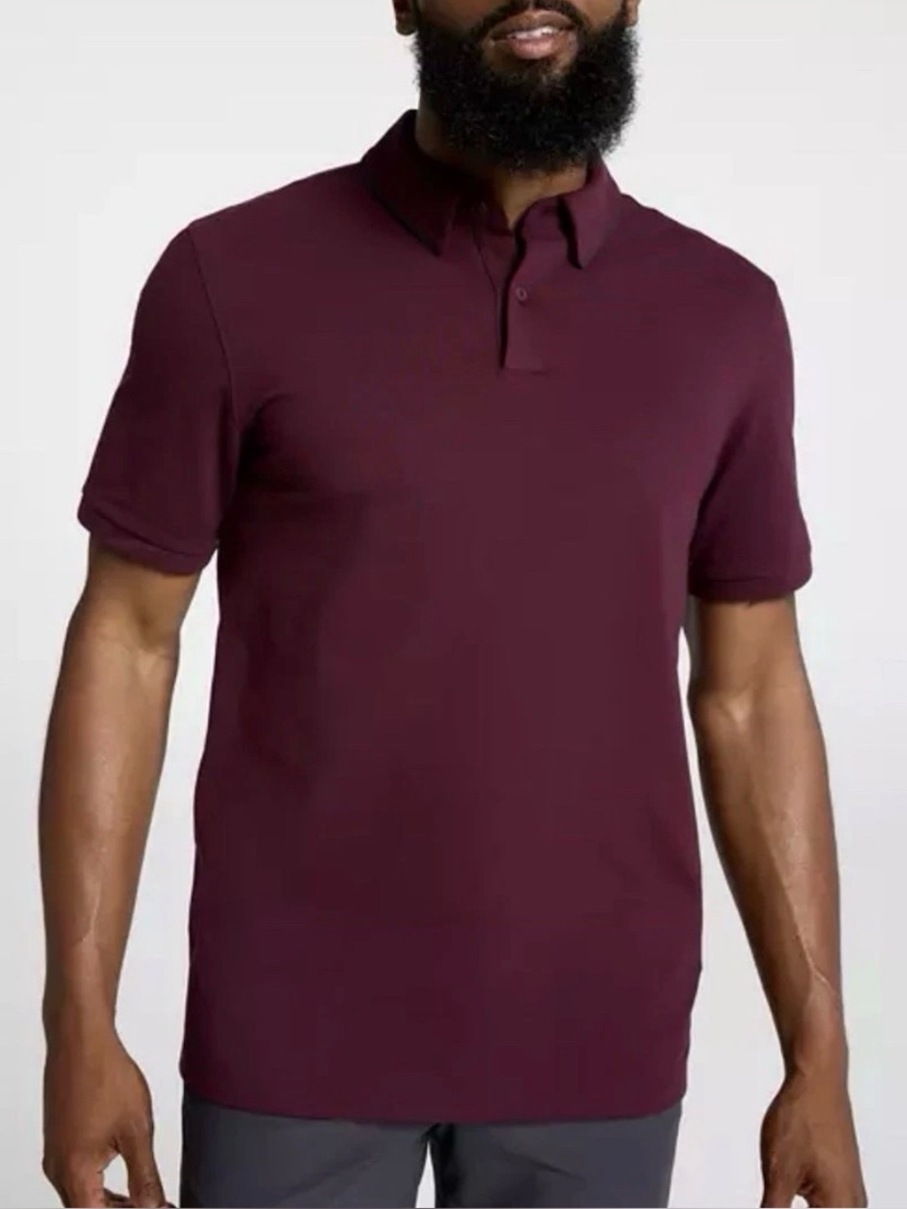 VRST Men’s Club Pique Polo Shirt Size S Burgundy Plum Short Sleeve